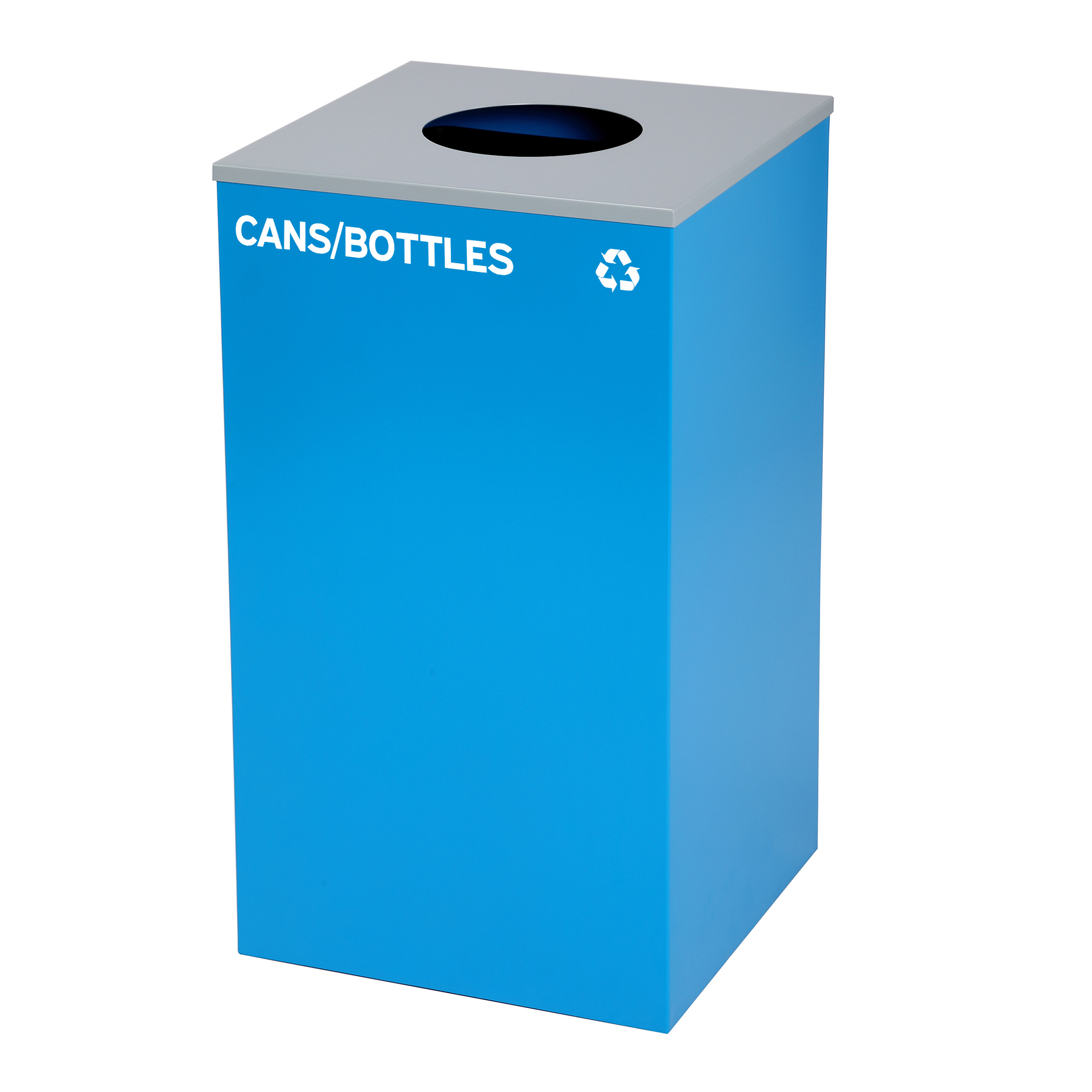 Alpine, 29-Gallon Square Metal Trash Can, Blue Bin, Capacity 29 Gal, Model# ALP4450-KIT-BLU-C-CB